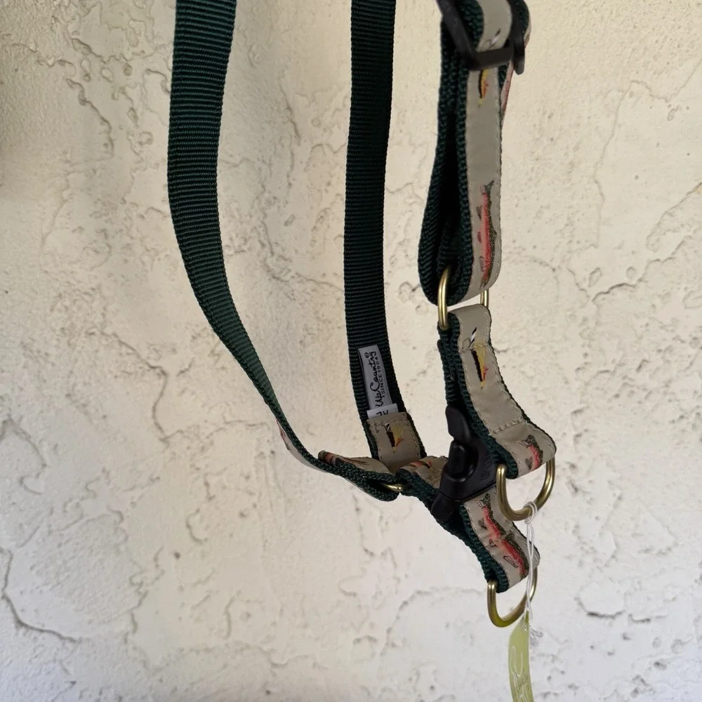 NWT Dog Harness Size XL Up Country Fly Fishing Large Breed Adjustable Fish Theme